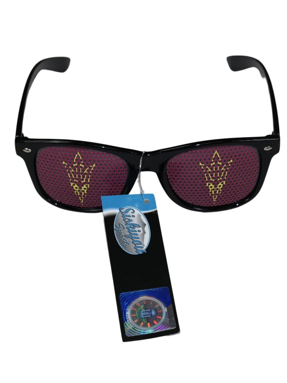NCAA Arizona State Sun Devils Novelty Logo Sunglasses Unisex NWT Black Frames